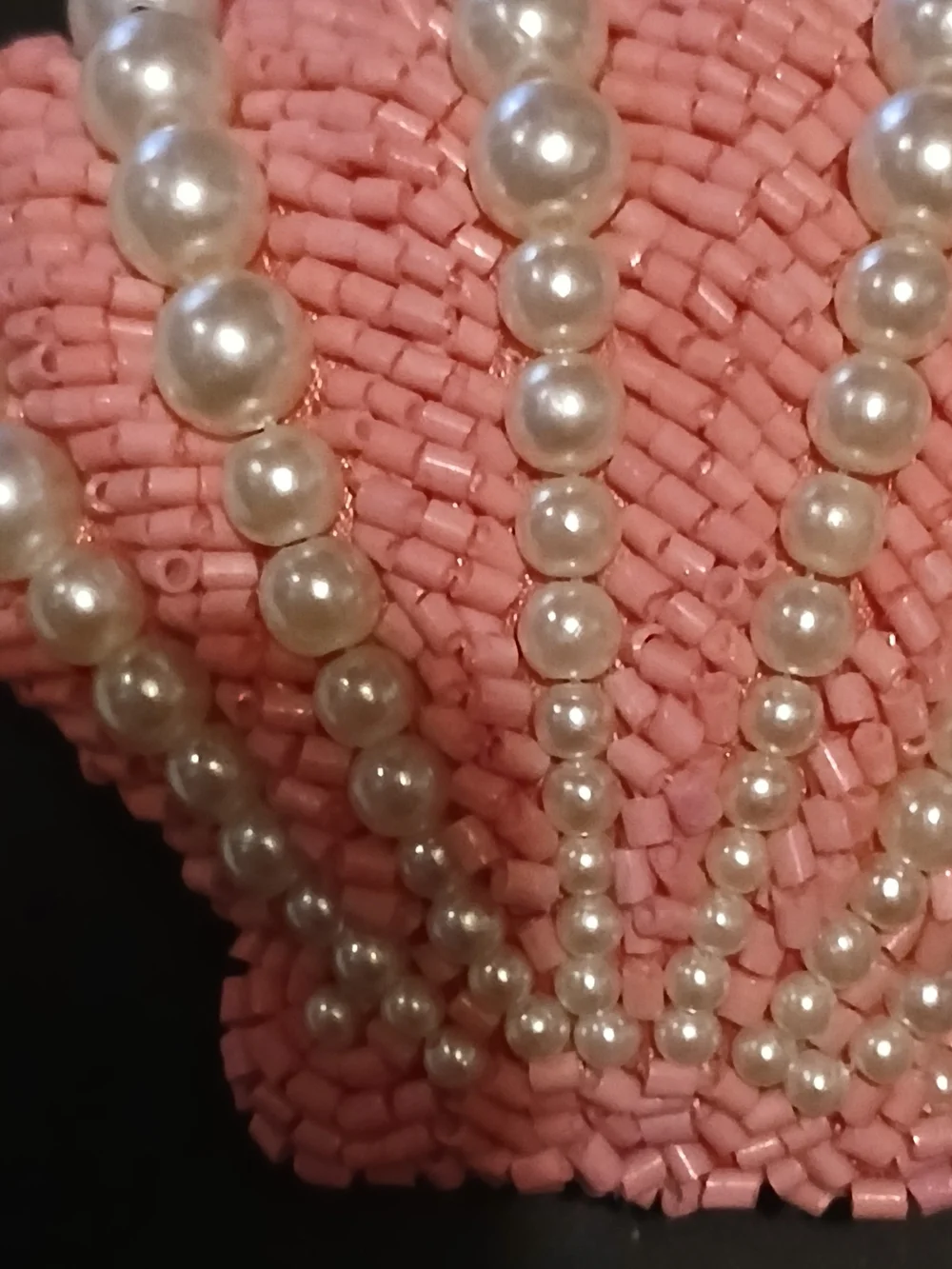 Pink Pearl-Embellished Shell Keychain Bag Charm Vera Bradley